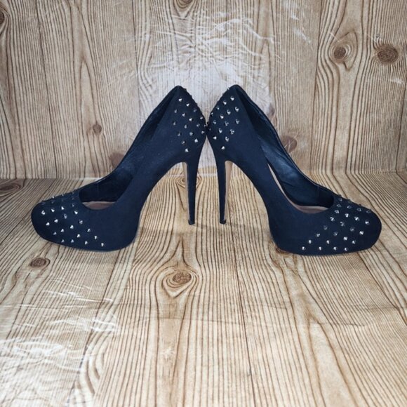 ALDO Michelino Black Studded Platform Pump Heels Size 40 / 9 - Picture 4 of 9